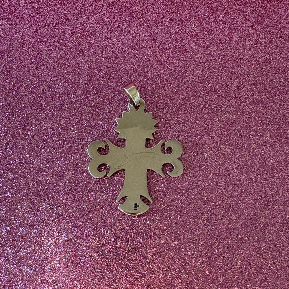 🩷✝️ James Avery Silver La Primavera Cross Pendant - Picture 5 of 10